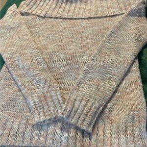 Cozy & Soft Pink with Silver Cowl Neck Sweater by NO BOUNDARIES. Women’s size XL